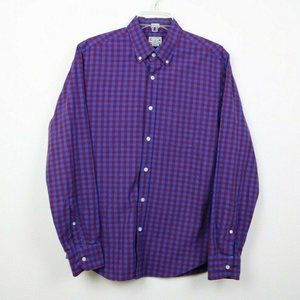J Crew Mens Shirt Long Sleeve Button Down Check S